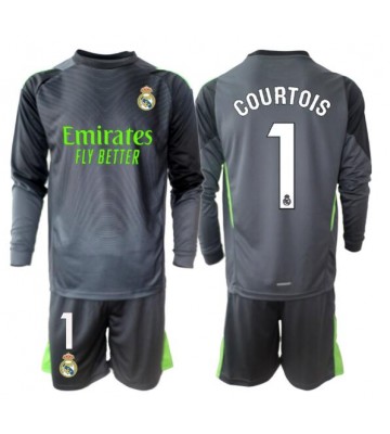 Real Madrid Thibaut Courtois #1 Målmand Tredjetrøje Børn 2025-26 Langærmet (+ Korte bukser)